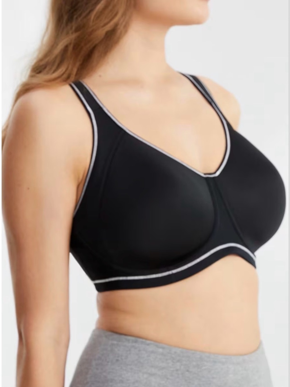 Freya Sonic Underwire Molded Sports Bra 30H Black Storm J-Hook
